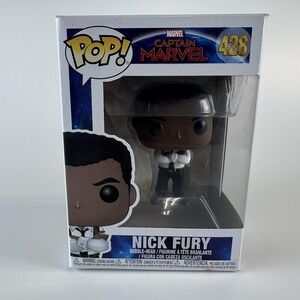Funko‎ Pop Marvel Captain Marvel Nick Fury #428 Bobble-Head Vinyl Figure NIB